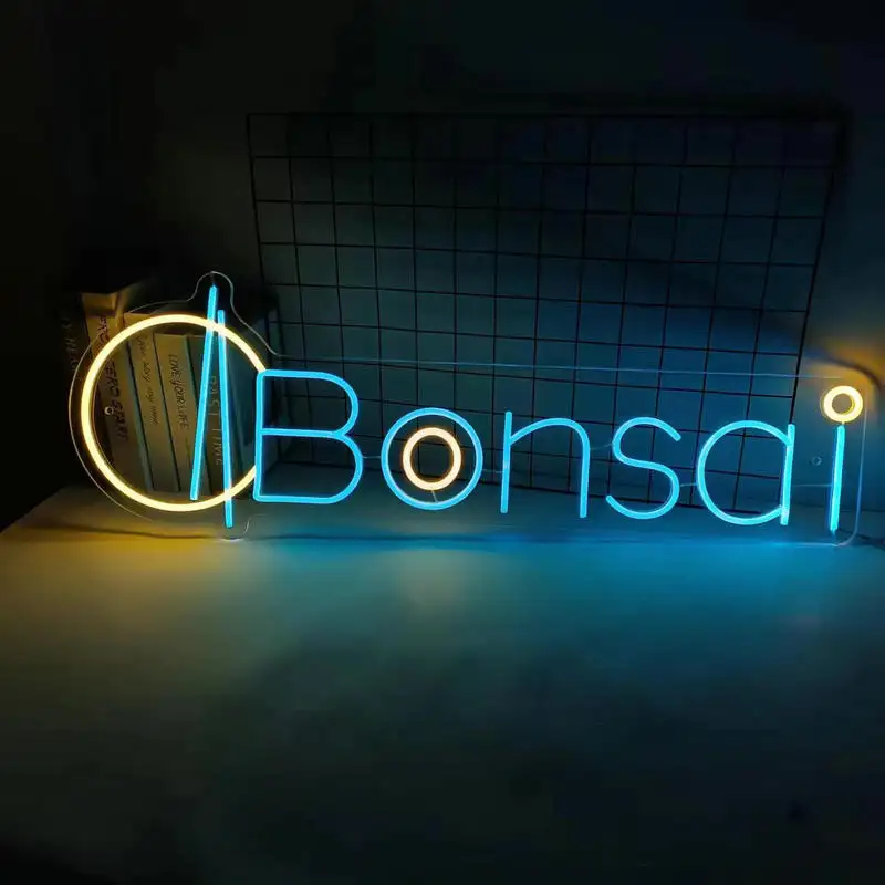 Custom led neon sign 3D shop name neon sign home wall decoration wedding party light open close flex neon sign light