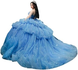 Vestidos <span class=keywords><strong>de</strong></span> quinceañera brillantes verdes salvia hechos a medida, corsé con cuentas <span class=keywords><strong>de</strong></span> encaje, <span class=keywords><strong>Vestido</strong></span> <span class=keywords><strong>15</strong></span> Anos Quinceañera dulce 16 <span class=keywords><strong>Vestido</strong></span> personalizado - Product Image 5