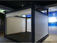Stores occultants enroulables en PVC transparent imperméable pour pergola, protection solaire extérieure, stores pour usage extérieur