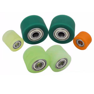 Rodillos de Poliuretano Resistentes al Desgaste Personalizados, Rodillos de Línea Transportadora Recubiertos de Goma Sin Motor, Ruedas de Núcleo de Hierro con Doble Rodamiento - Product Image 1
