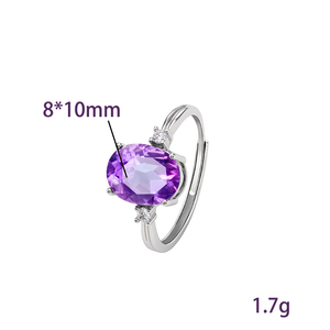 9 Factory 8*10mm Oval Cut Color Gemstone <b>Rings</b> <b>With</b> Natural <b>Stones</b> 925 Sterling <b>Silver</b> High Quality Jewelry For Holiday Gift - Product Image 6