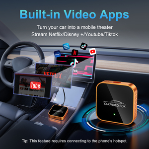 CarPlay อะแดปเตอร์ USB C 2025อัปเกรด Play2video YouTube Netflix PRIME Video กล่องรถยนต์อัตโนมัติแบบแอนดรอยด์ - Product Image 3