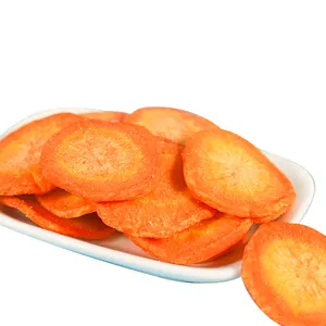 Chips de légumes croustillantes séchées Snack sain tranches de carottes déshydratées légumes frits sous vide vente en gros séchage chips santé