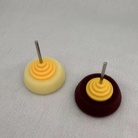 Disque de polissage pour voiture miniature de 2 pouces, forme à bord biseauté, tête de ponçage en éponge, disque de polissage abrasif souple en mousse