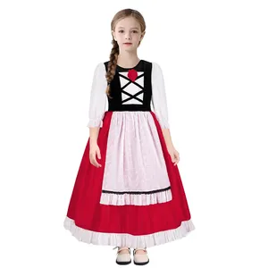 Little Red Riding Hood Cosplay Kostum untuk Gaun Anak-anak Halloween Karnaval Fantasia Pesta Anak Perempuan Gaun Mewah Pesta Anak-anak