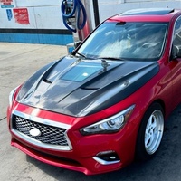 Nouvelle barre de renforcement de pare-chocs en fibre de carbone transparente Xw pour Infiniti Q50/Q50L 2014-2020 avec matériel de montage auto-adhésif