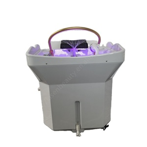Kisen Deluxe VIP Fauteuil de lavage de tête portable pour salon, avec luminothérapie, circulation d'eau et cuvette de fumigation - Product Image 1