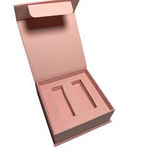 Caja <span class=keywords><strong>de</strong></span> Regalo Cosmética LAN con Tubo Dorado <span class=keywords><strong>de</strong></span> Doble Labial y Colorete, Set <span class=keywords><strong>de</strong></span> Perfume y Cuidado <span class=keywords><strong>de</strong></span> la Piel, Embalaje con Cierre Magnético, Cartón Gris - Product Image 3