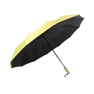 Paraguas Plegable de Tres Secciones con Apertura Automática, 10 Varillas de Nailon, Protección Solar y Contra la Lluvia, Diseño Minimalista, para Viajes - Product Image 3