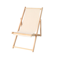 Chaise de plage pliante en bois pour l'extérieur, chaise simple 4 positions CNLF