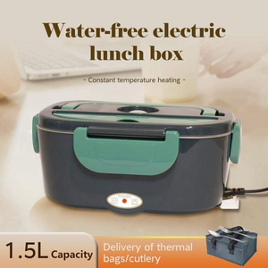 Boîte à lunch électrique automatique chauffante pour le bureau, la maison, les voyages, la voiture, le camping-car, l'extérieur, en acier inoxydable 304, portable - Product Image 1