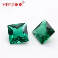 Emerald Custom Jewelry Lab Created Stone Loose Emerald Gemstones Square Cut Green Gemstone Loose Stone