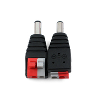 Prise d'alimentation mâle 12V DC, connecteur rapide sans vis 5,5 mm x 2,1 mm, borne sans soudure pour caméra CCTV et connexion d'alimentation de bande LED