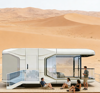 Maison conteneur capsule spatiale moderne en structure acier, étanche, pour camping et complexe hôtelier, vente en gros directe usine