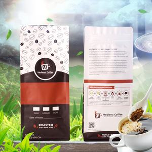 PM personnalisé ODM écologique biodégradable 12oz 2LB sac de café à fond plat Flexible mat fermeture à glissière pour aliments pour animaux de compagnie grains de café - Product Image 5