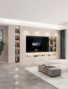Design de luxe moderne unité murale de divertissement pour la maison meuble TV meuble TV armoires de salon - Product Image 4