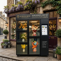 Distributeur automatique de fleurs réfrigéré intelligent JOYVEND, écran tactile 21,5 pouces, capacité de 5 bouquets, service 24h/24 et 7j/7 pour les petites entreprises