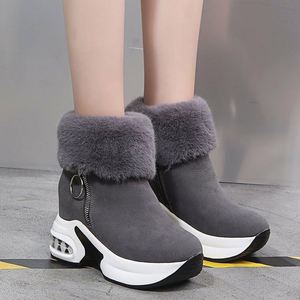 รองเท้าบูทหิมะผู้หญิง 2022 ฤดูหนาวใหม่รองเท้าบูทผ้าฝ้ายอุ่นแบบสั้น - Product Image 5