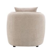 Fauteuil d'appoint moderne personnalisable avec dossier rembourré en tissu moelleux pour salon et appartement