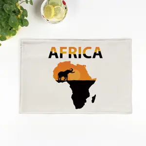 Afrika etnik siyah kadınlar pamuk keten Placemats dayanıklı masa Placemats moda masa örtüleri masa paspaslar