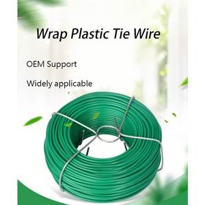 Cinta de plástico para atar cables, recubierta de PVC verde, alambre galvanizado para uso en jardín - Product Image 2