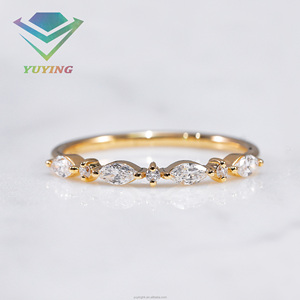 Bague sur mesure pour femme avec diamant de laboratoire, certificat IGI, plaqué or, argent sterling 925, taille marquise, sertissage griffe, personnalisable - Product Image 5