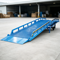 Rampe de chargement mobile hydraulique antidérapante en acier de 15 tonnes pour chariots élévateurs