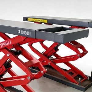 Elevador de Tijera Hidráulico de Doble Cilindro JINGLI JL300D de Dos Postes, 4000 kg de Capacidad de Elevación, para Montaje en Suelo, Marca Shandong - Product Image 1