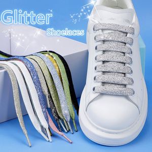 Cordones Elásticos Planos Personalizados con Brillantina de Colores, Cordones Deportivos de Moda, Cordones Casuales Reflectantes - Product Image 2