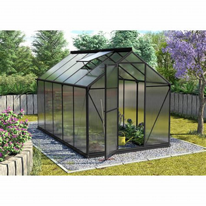 Home Garden Green House <span class=keywords><strong>Mini</strong></span> <span class=keywords><strong>invernadero</strong></span> de vidrio con techo cama de jardín elevada Kit de dosel de patio - Product Image 2