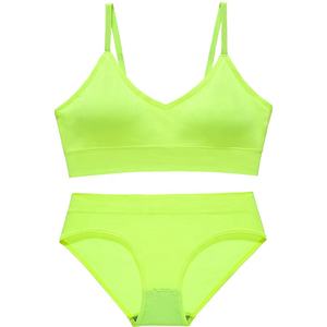 Lingerie de beauté personnalisée, confortable, sexy, sans jantes, ensemble de soutien-gorge et slips de sport pour femmes, bretelles fines sans couture - Product Image 3