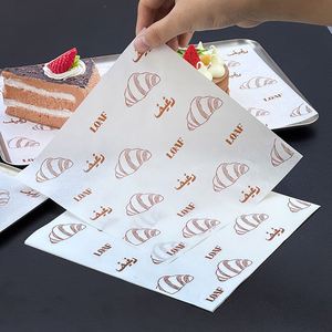 Custom Logo Biodegradable Baking PE Coated Wax Paper <b>Sheets</b> Greaseproof Recyclable for Food Grade Restaurants Sandwiches Cake - Product Image 5