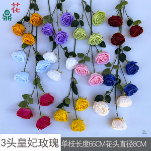 ดอกกุหลาบผ้าไหมประดิษฐ์ Royal Rose ขนาด 30 ซม.-100 ซม. สำหรับตกแต่งงานแต่งงานและบ้าน - Product Image 4