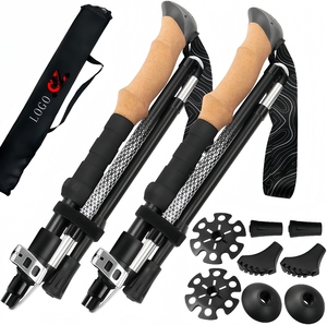 Bastones de Senderismo Ultraligeros CZFIT, Bastones de Trekking Telescópicos Plegables de Aleación de Aluminio para Mujeres y Hombres - Product Image 1