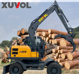 Machinerie forestière, excavatrice sur roues avec grappin à bois XUVOL - Product Image 5