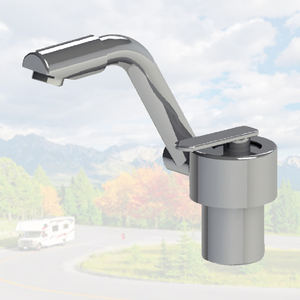 Venta al por mayor de fábrica, grifo de caravana de Material de cobre, grifo de autocaravana con tapa de 180 <span class=keywords><strong>grados</strong></span>, grifo de <span class=keywords><strong>plata</strong></span> de buena calidad para RV - Product Image 6