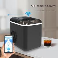Otomatik temizleme özelliği ve çıkarılabilir üst kapak ile akıllı APP kontrolü taşınabilir elektrikli buz yapım makinesi uygun sepet kepçe içerir