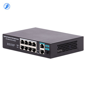 Huayu Gigabit PoE chuyển đổi 8 PoE cổng 2 Tiêu chuẩn điện cổng 1 Uplink cho giám sát kiểm soát truy cập mạng có tính năng QoS - Product Image 5