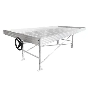Agricultural Ebb Flow Plastic Seeding Trays Rolling Bench System For Planting Greenhouse Equipment