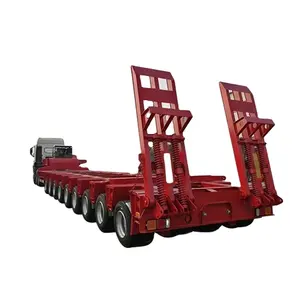 China Fábrica Venda Direta 3 Eixo Lowbed Semi Trailers Lowboy