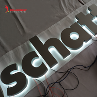 BRANDNEWSIGN Fabricant Enseignes Murales Lumineuses 3D LED Extérieures en Acier Inoxydable sur Mesure pour Entreprises
