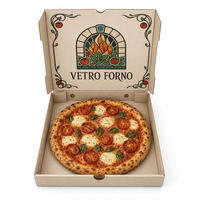Cajas de Pizza Personalizadas con Materiales Reciclados, Laminación Mate, Recubrimiento UV, Seguras para Contacto Directo con Alimentos, Personalizables, Asépticas, con Relieve