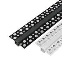 Profilé en aluminium pour plafond en plâtre LED encastré, canal en aluminium pour LED, gouttière en aluminium pour LED, fabricant de Shenzhen