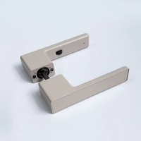 Serrure de porte contemporaine durable en zinc plaqué, écologique, résistante à la corrosion, avec trou de serrure dissimulé et mécanisme magnétique silencieux pour la maison