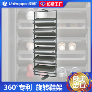 Cooper Lanca Rotating <b>Shoe</b> Rack 360 Degree Aluminum Alloy Modern Design Freestanding <b>Storage</b> Cabinet for Wardrobe Home Use - Product Image 5