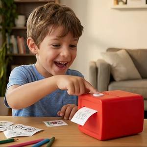 Nueva Impresora Térmica Portátil Recargable con Generación <span class=keywords><strong>de</strong></span> Imágenes por Voz AI, Caja <span class=keywords><strong>de</strong></span> Pegatinas <span class=keywords><strong>de</strong></span> Plástico, Juguete Creativo <span class=keywords><strong>de</strong></span> Aprendizaje para Niños - Product Image 5