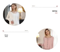 Ensemble de Nuit Élégant et Luxueux pour Femme, Teinture Réactive, Couleurs Chics et Sereines, Coutures Contrastées Résistantes à la Décoloration, Idéal pour Boutiques