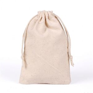 Sac en coton écologique de 12*15cm avec cordon de serrage, vente en gros, idéal pour les bijoux de mariage, les bonbons, le rangement et les emballages cadeaux - Product Image 2