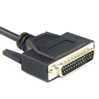Vente en gros personnalisée 1.5 mètres RS232 série d-sub DB25 25pin mâle à femelle avec câble en Y séparateur RJ12 6P6C