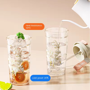 Vasos de Plástico Transparente con Estampado Floral Personalizado al por Mayor, Tazas de Café con Asa y Tapa, Aptos para Lavavajillas y Agua Hirviendo, Unisex - Product Image 4